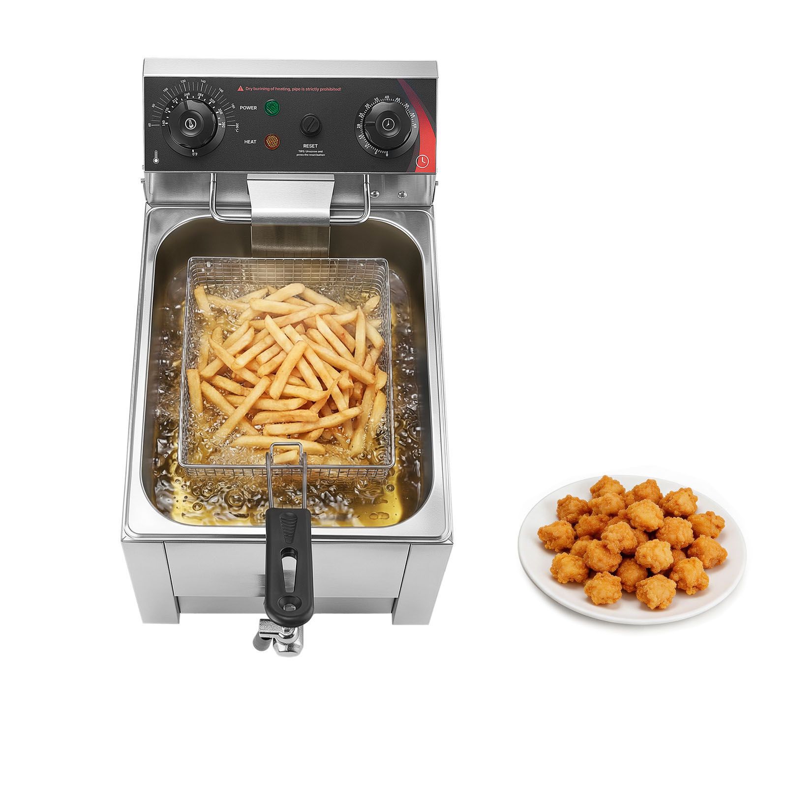 Induction Cooker Commercial - Commerciële elektrische frituurpan, verbeterde oliefiltratie, 9,51