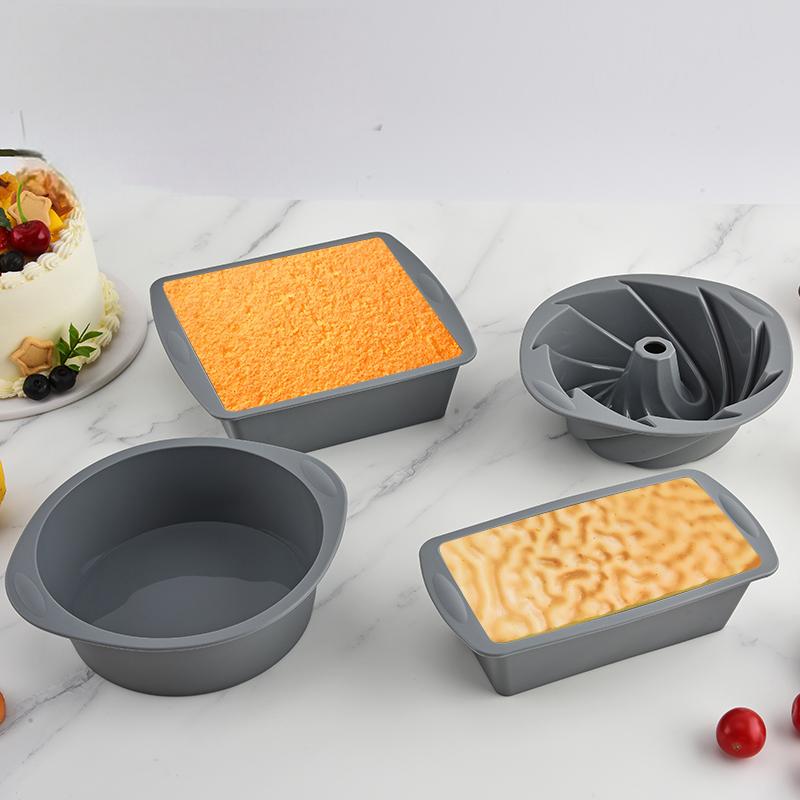 Commercial Kitchen Cooking - Siliconen vierkante 4-delige cakevorm antiaanbaklaag Brownie-vorm