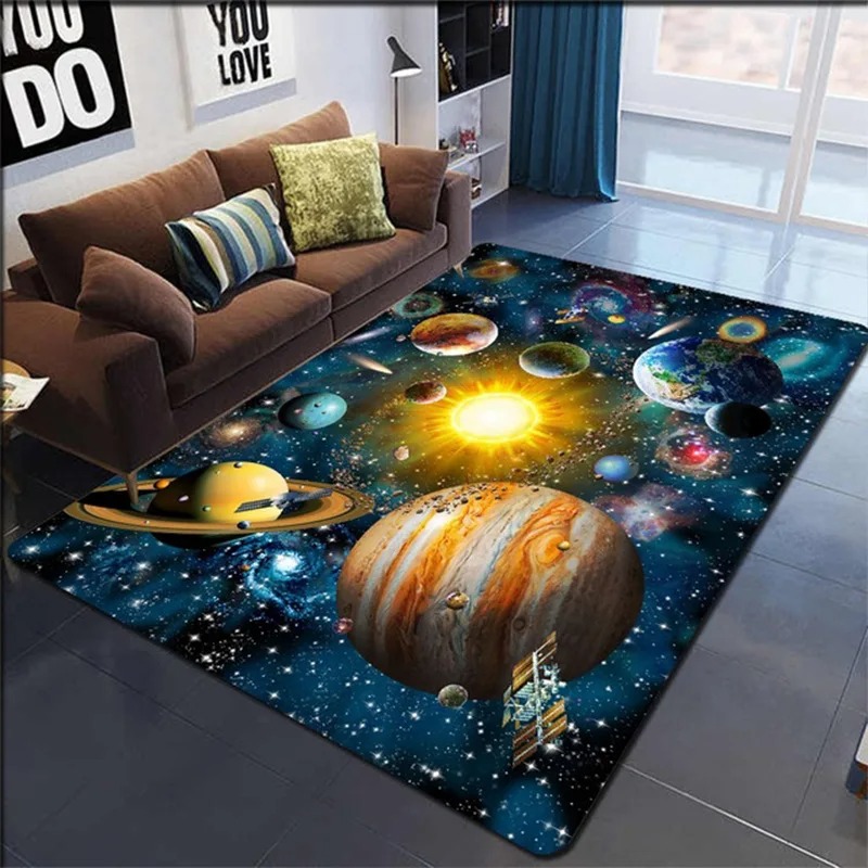Commercial Dishwasher Table - VIKAMA Cartoon Planeet Kristal Fluwelen Tapijt