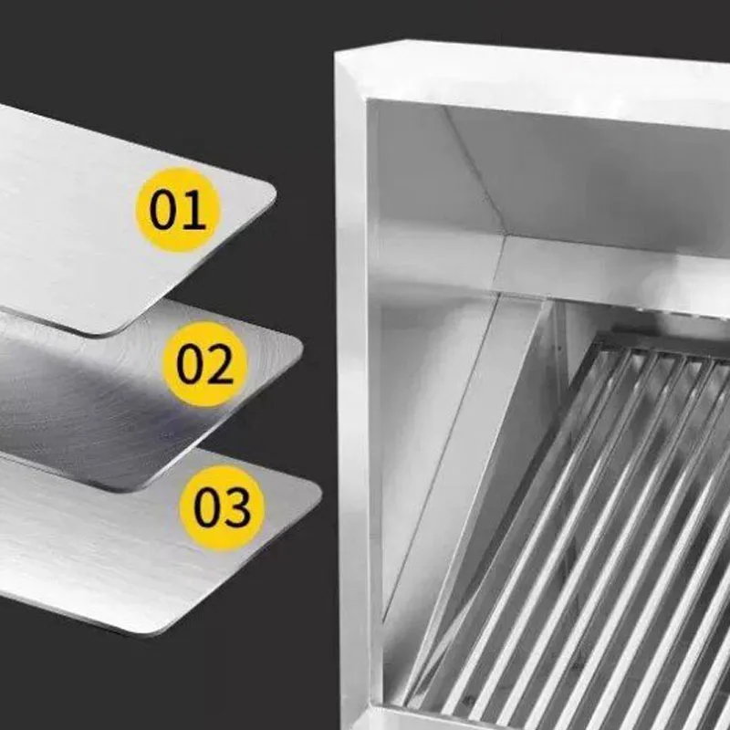 Commercial Kitchen Hood Cleaning - Commerciële keukenafzuigkap, verdikte roestvrijstalen olieafscheiding, eenvoudig