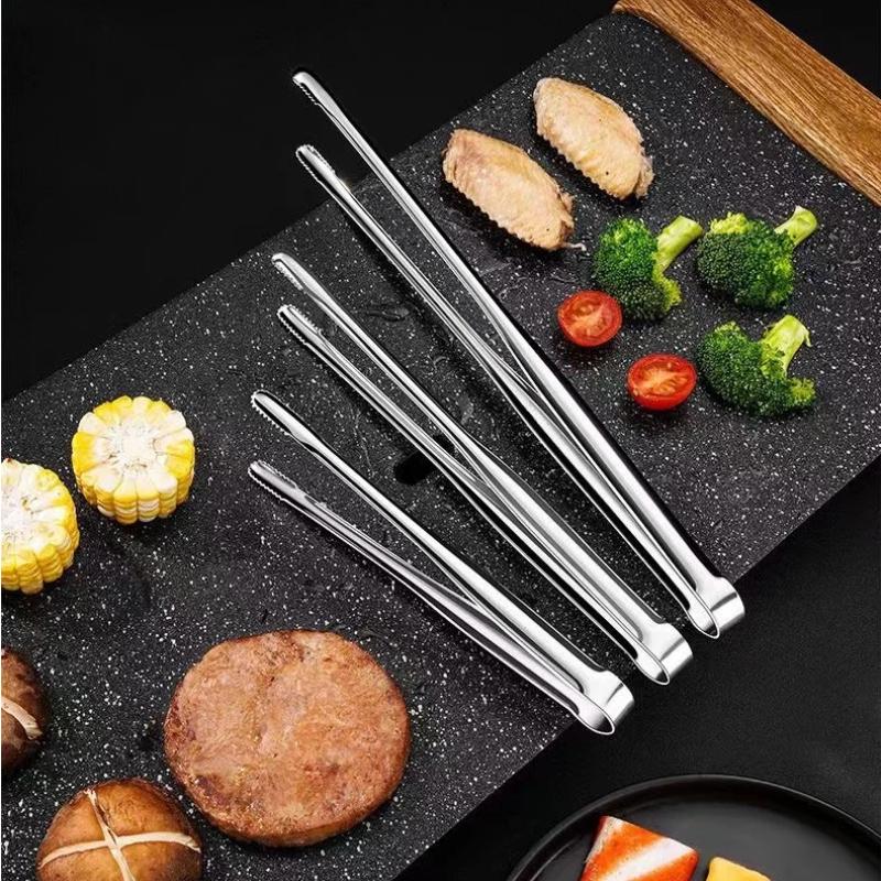 Commercial Kitchen Utensils - Roestvrijstalen kooktang Koreaanse BBQ-voedselgrijper Steak Pasta