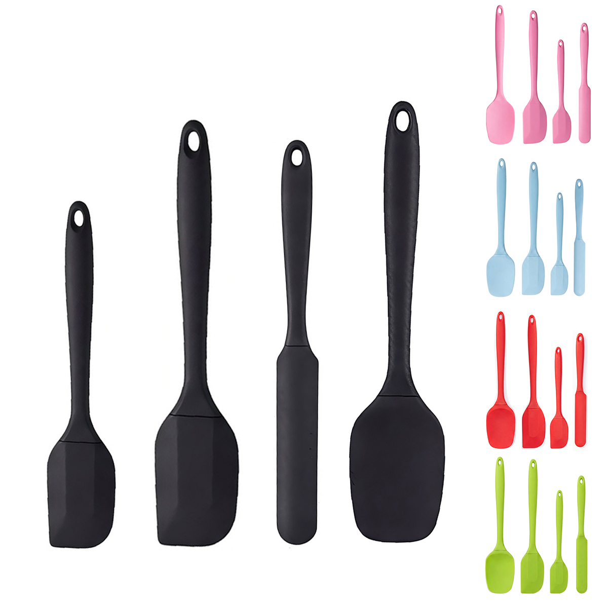Commercial Kitchen Utensils - Keuken siliconen spatelset, hittebestendige siliconen schraper