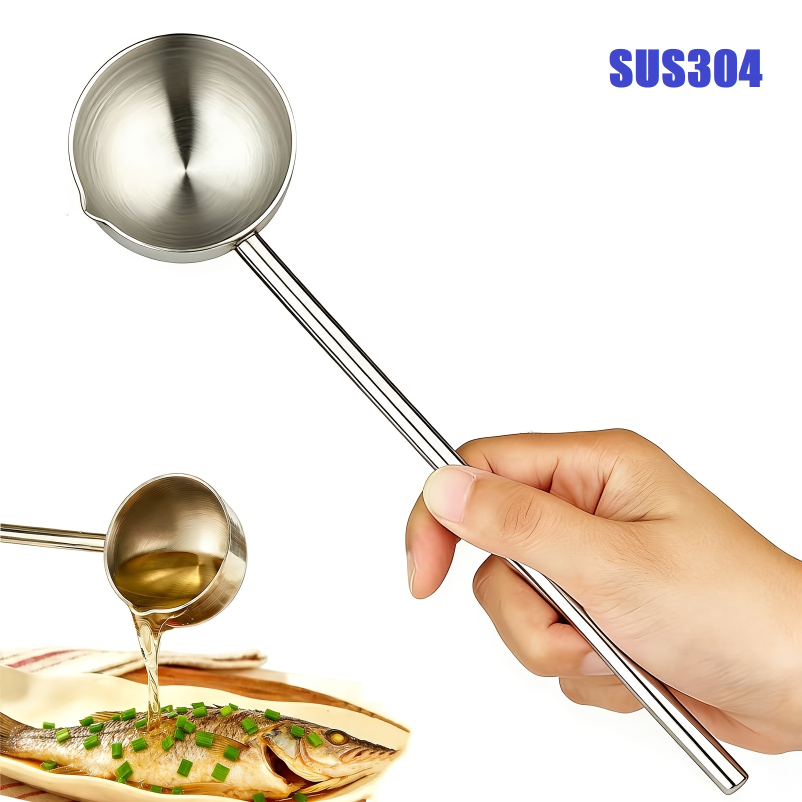 Lange steel lepel van 304 roes - Commercial Kitchen Utensils recensie en prijs