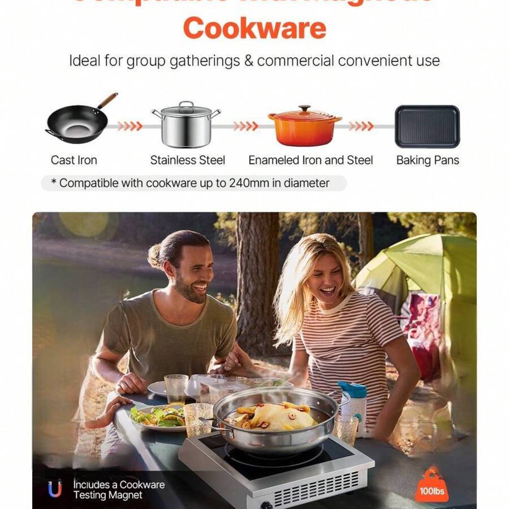 Draagbare kookplaat, 1800W com - Induction Cooker Commercial recensie en prijs
